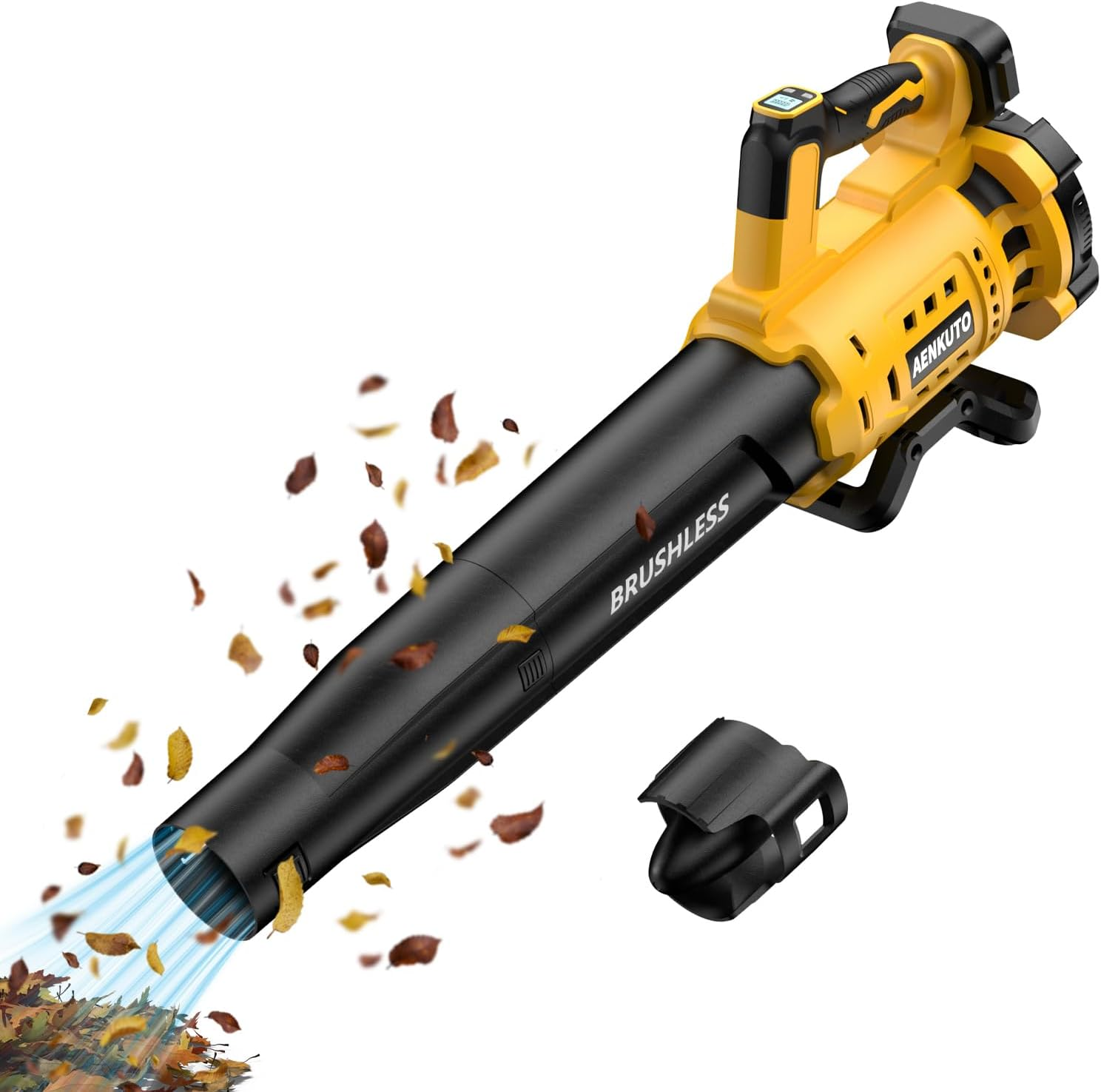 Cordless Leaf Blower for DEWALT 20V MAX Battery, 480 CFM / 130 MPH Brushless Dust Blower, 6-Speed Control with Digital Display, Handheld Electric Blower for Rain Snow Removal, Lawn, Yard (No Battery)