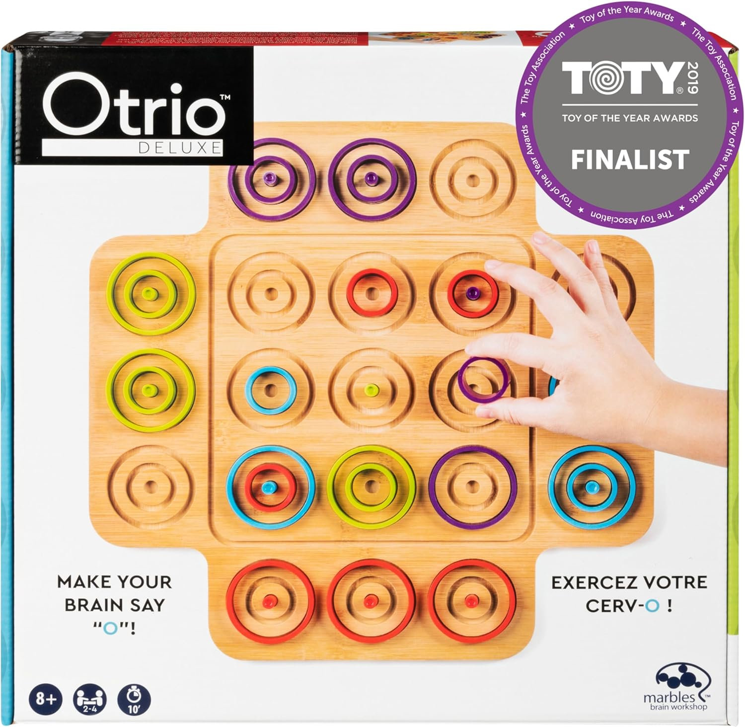 Spin Master Games, Otrio Wood Strategy Game, Interactive Puzzle Game, STEM Activity, 2 Players, for Ages 8 &Up