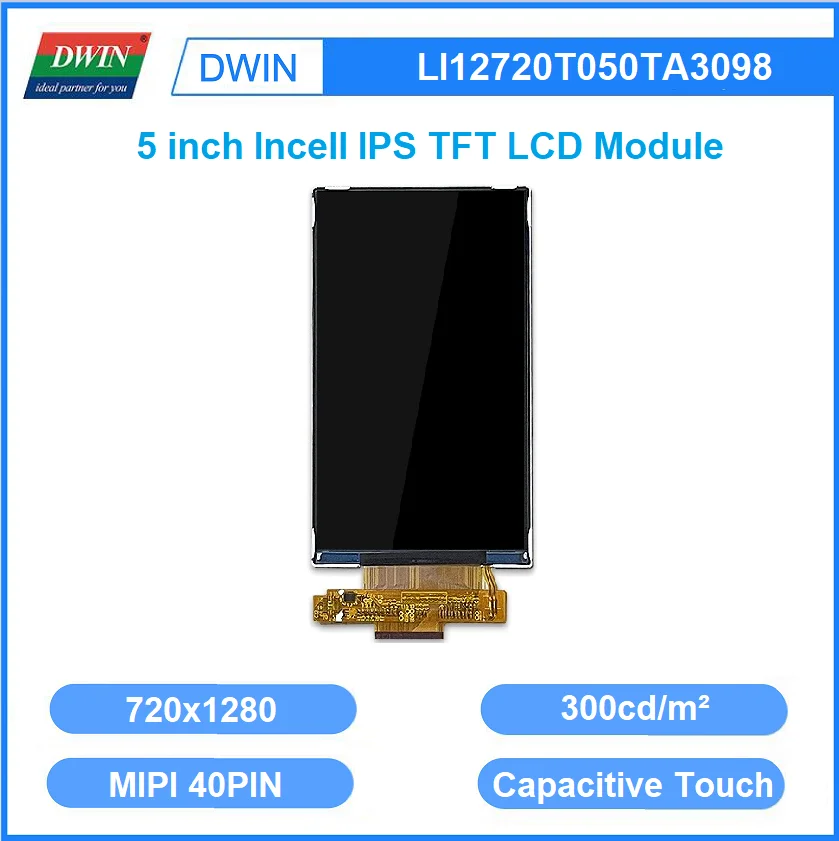 5 Inch Incell IPS TFT LCD Display 720x1280 300 Bright MIPI 40PIN Capacitive Touch LI12720T050TA3098