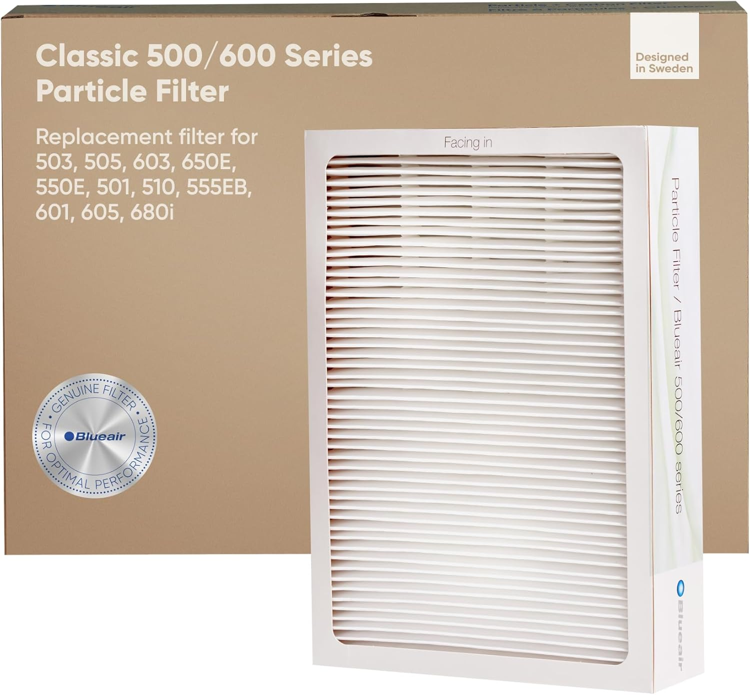 BLUEAIR Classic 500/600 Genuine Particle Replacement Filter; Fits 680I, 501, 503, 505, 510, 550E, 555EB, 601, 605, 650E