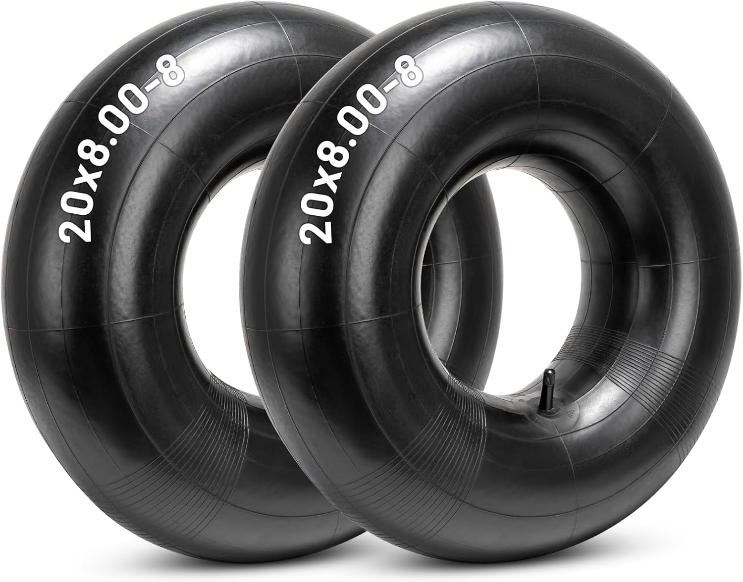 Heavy Duty 20x8.00-8 Inner Tubes, TR13 Valve, for Mower, Golf Cart, 2 PCS