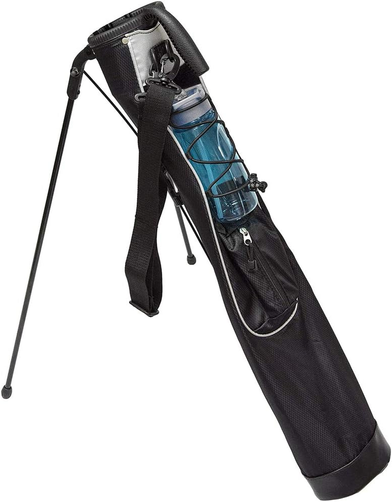 JEF WORLD of GOLF JR1256 Pitch & Putt Sunday Bag with Stand & Handle, Black