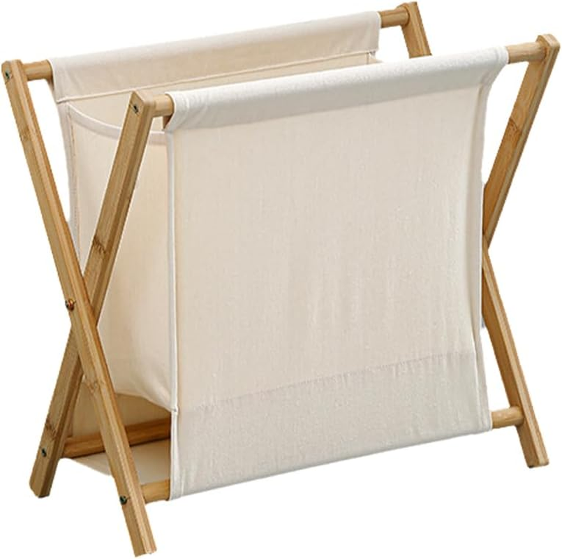 AIMALL Foldable Laundry Basket with Solid Wood Frame, Breathable Fabric, Larg... - Picture 12 of 14