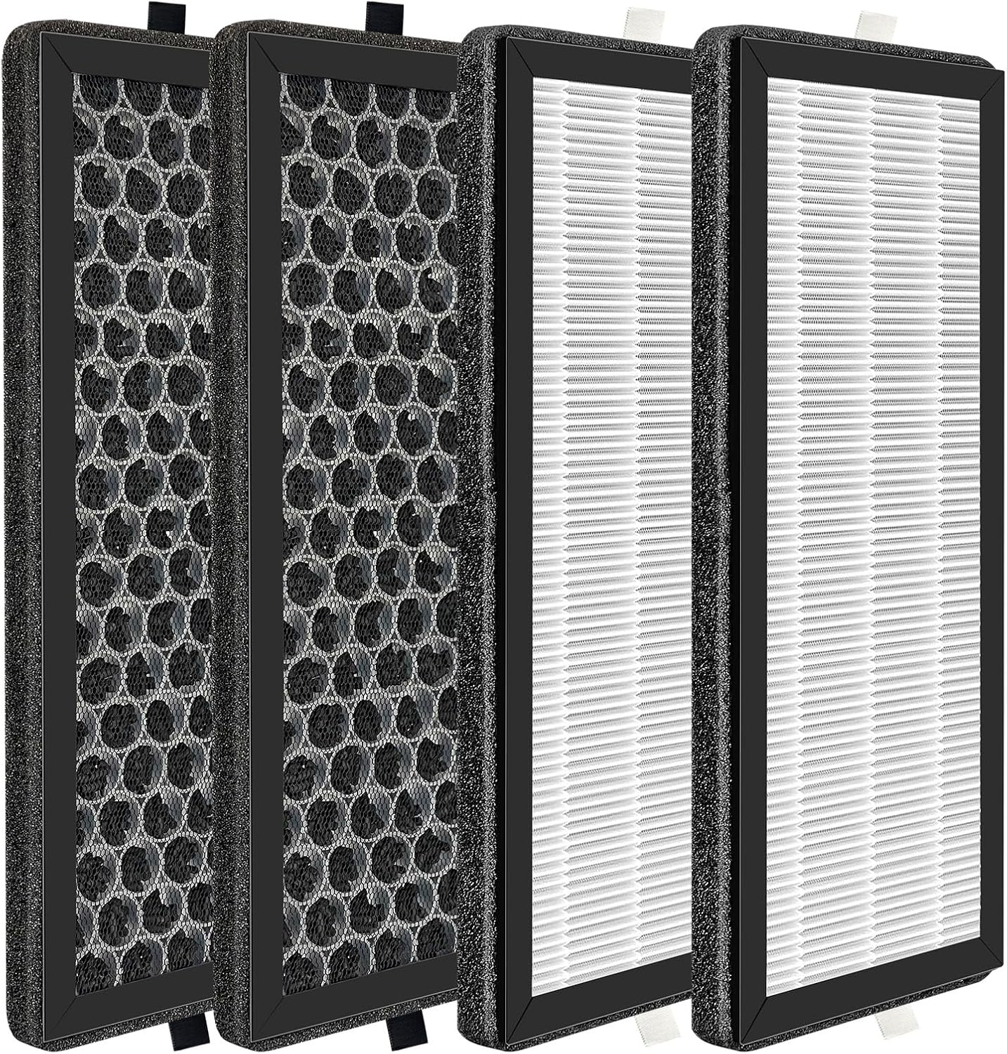 AP-2202-UL Replacement H13 True HEPA Filter Compatible with Sejoy AP-2202 Air Purifier, Activated Carbon Filters（2 HEPA Filters + 2 Active Carbon）