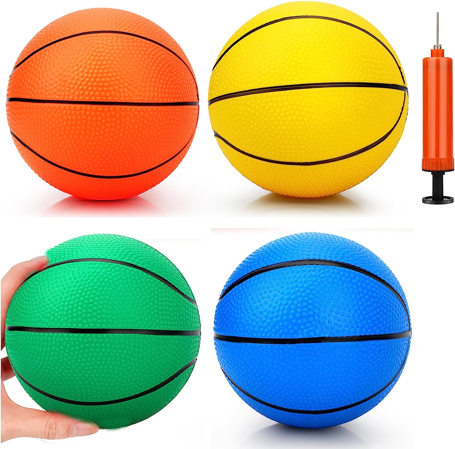 5 Inch PVC Mini Basketball for Indoor Hoops, Soft 5" Rubber Small Replacement... - Picture 10 of 14