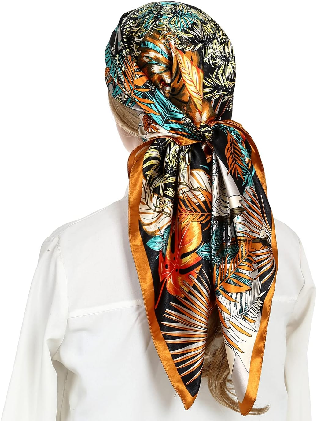 Silk Satin Head Scarf for Women 35 Inch