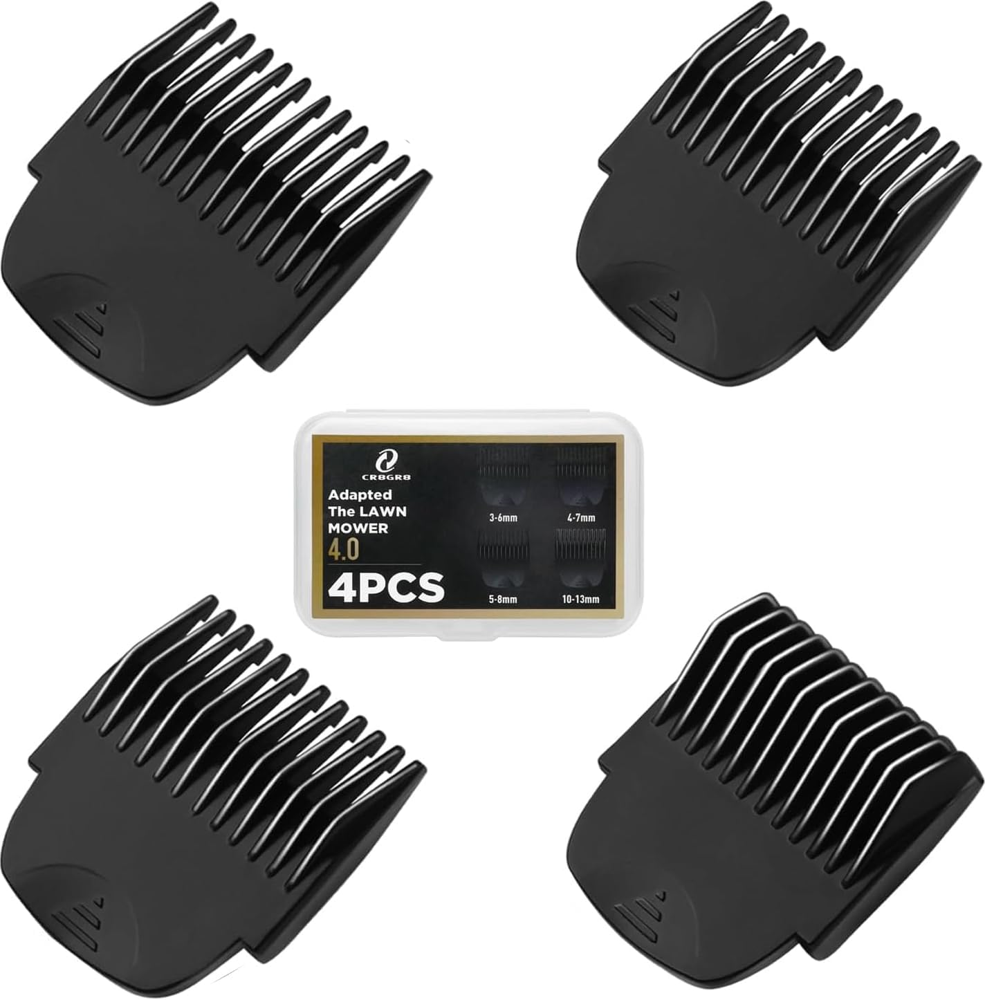 Professional Guide Comb Fit Cutting Guider for Manscaped 4.0,4 Pack 8 Cutting Lengths from 1/8