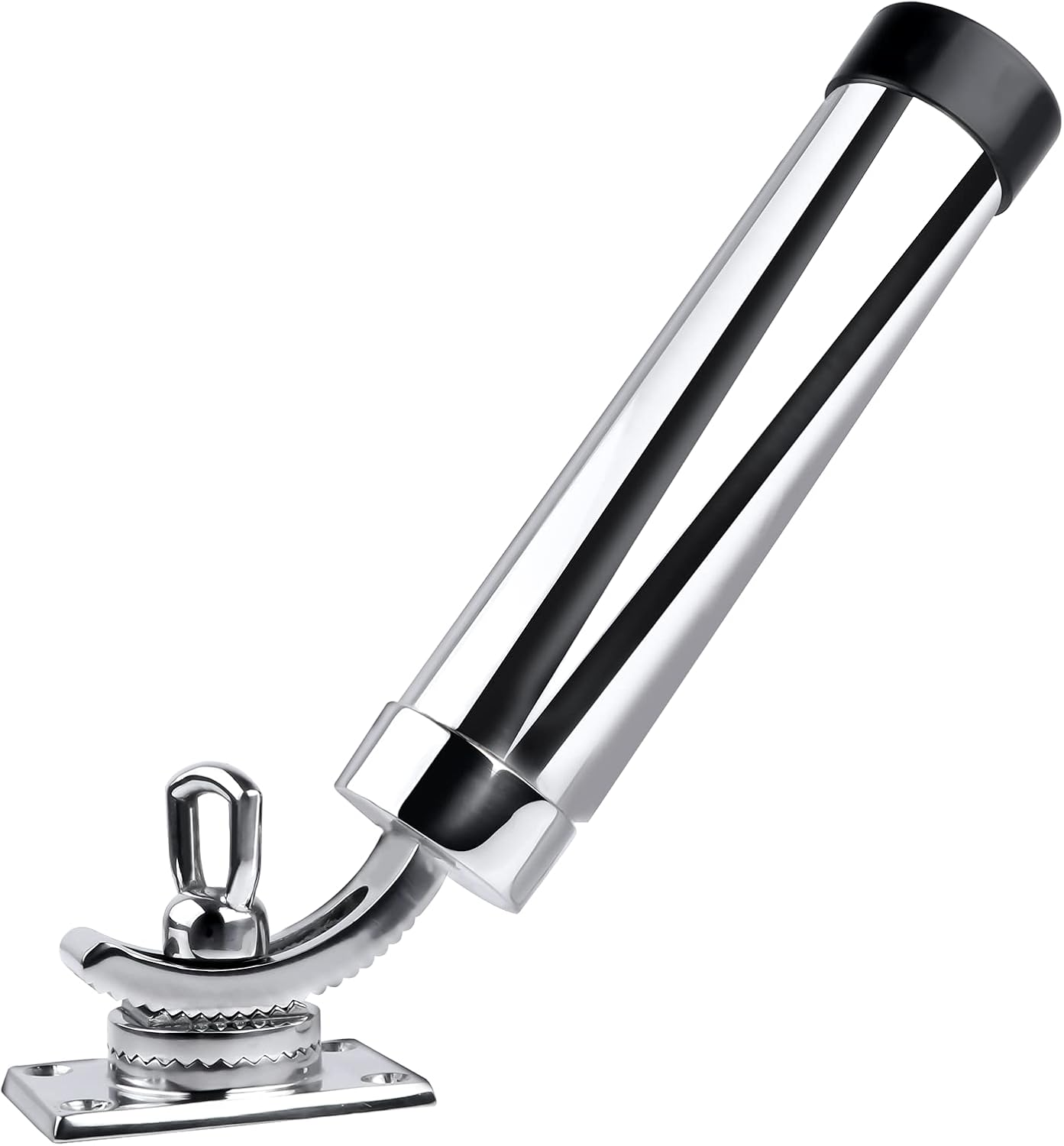 360 Degree Adjustable Fishing Rod Holder， Deck Mount 316 Stainless Steel Rod Pod Rack for Marine Boat Yacht