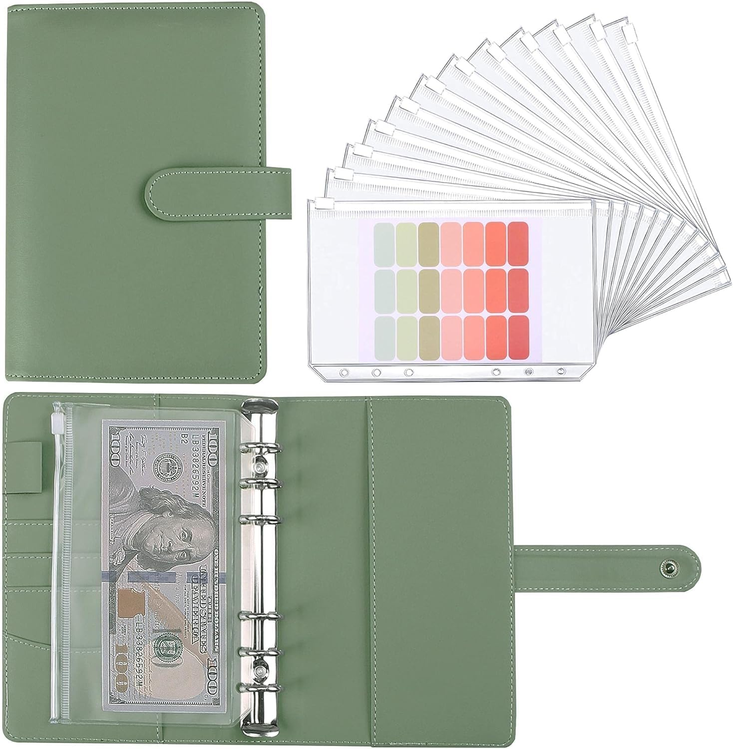 Money Saving Binder, Savings Challenges Book with for Cash Envelopes