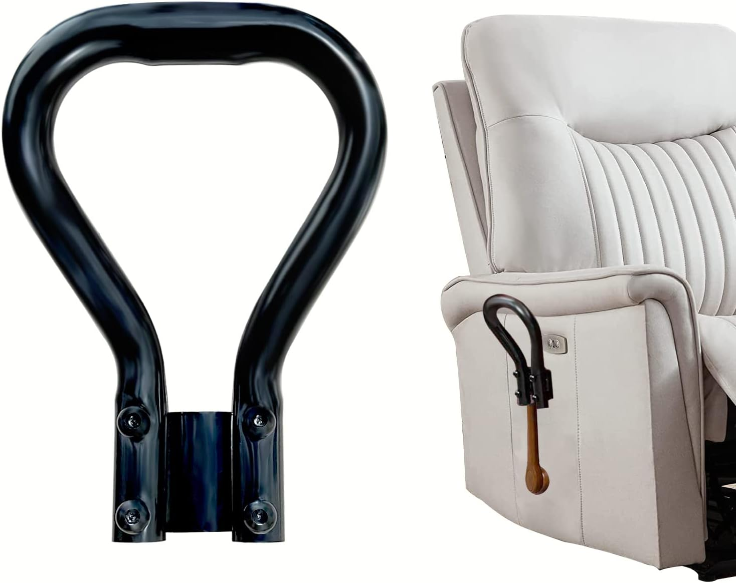 Recliner Handle Extender, Recliner Lever Extender for Lazy Boy, Heavy Duty Steel Oversized Recliner Chair Hand Lever Extender Make Raising & Lowering Leg Rest Easier