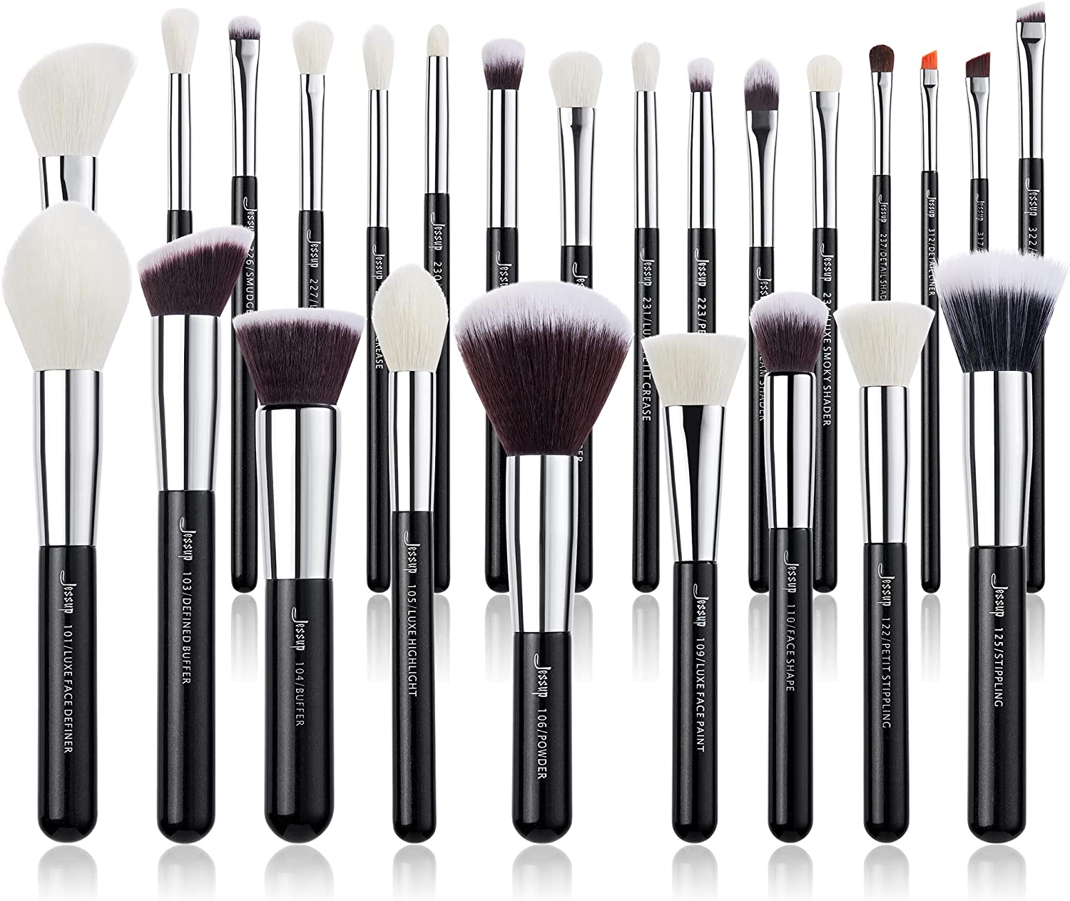 Professional Makeup Brush Set 25Pcs Labeled Makeup Brushes Kit T175