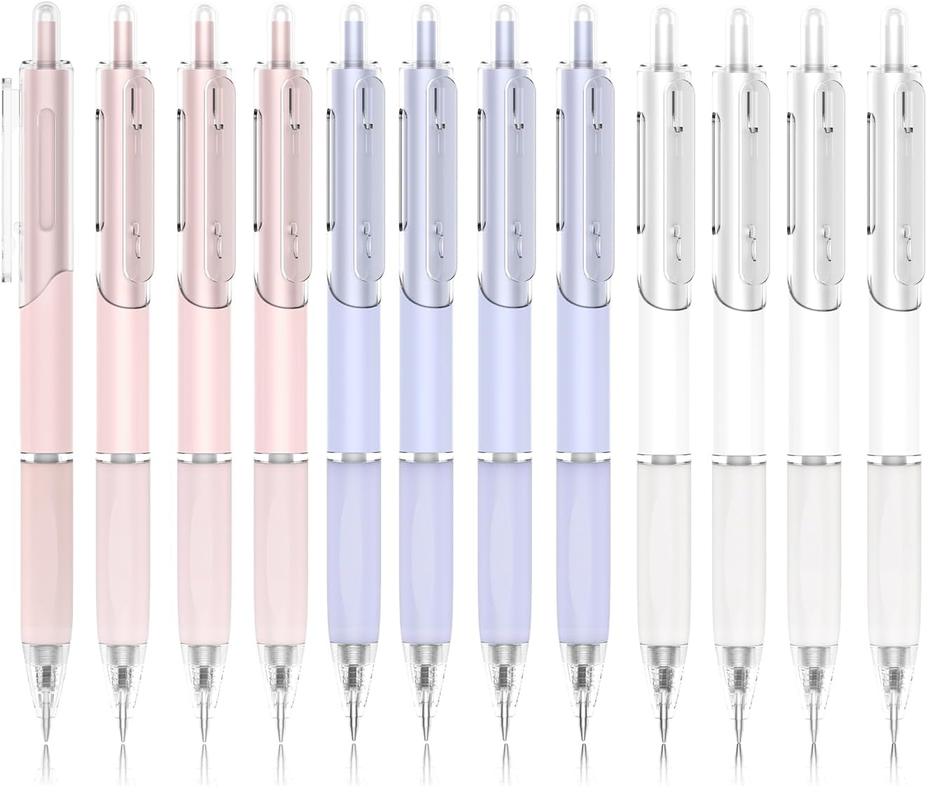 Gel Pens, 12 Pcs Quick Dry Black Ink Pen, Cute Ergonomics Fine Point Smooth Writing Pens, Back to School Office Supplies Fun Aesthetic Pen Gifts for Girl Student Women, 0.38/0.5/0.7mm