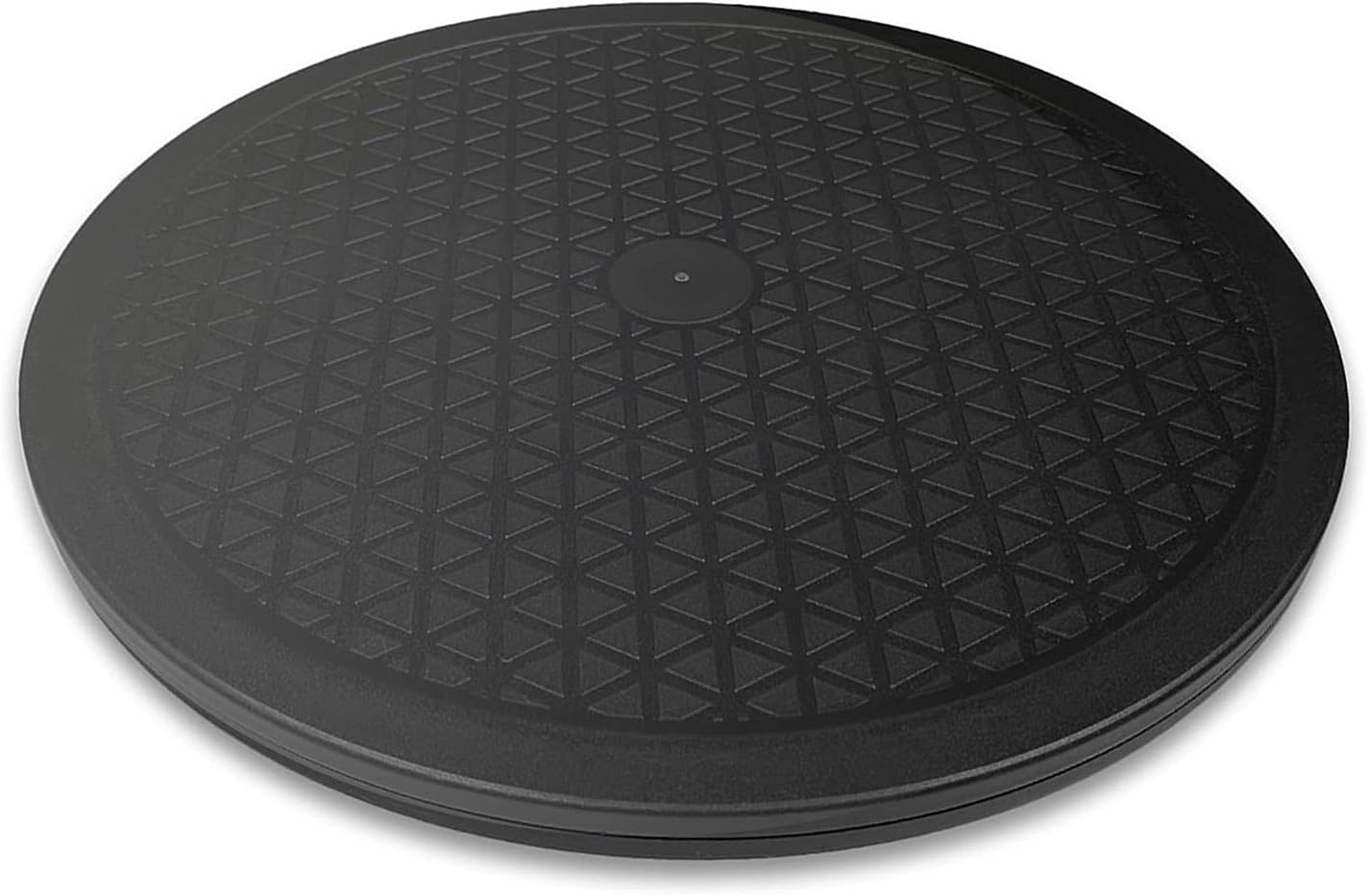 Lazy Susan Turntable Organizer - 12 Inch Heavy Duty Rotating Swivel Stand with Steel Ball Bearings for Spice Cabinets, Flat Panel Monitor, TV, Painting, Display, Potted Plants (Black)