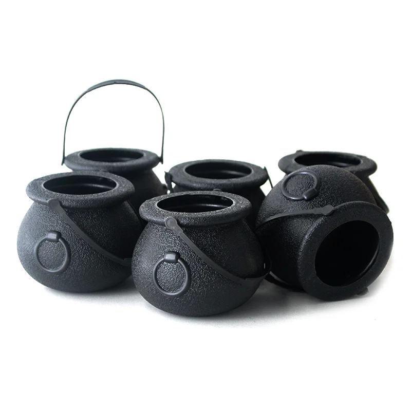 Mini Halloween Candy Buckets – 6 Cauldrons or 10 Pumpkins for Trick-or-Treat & Party Decor