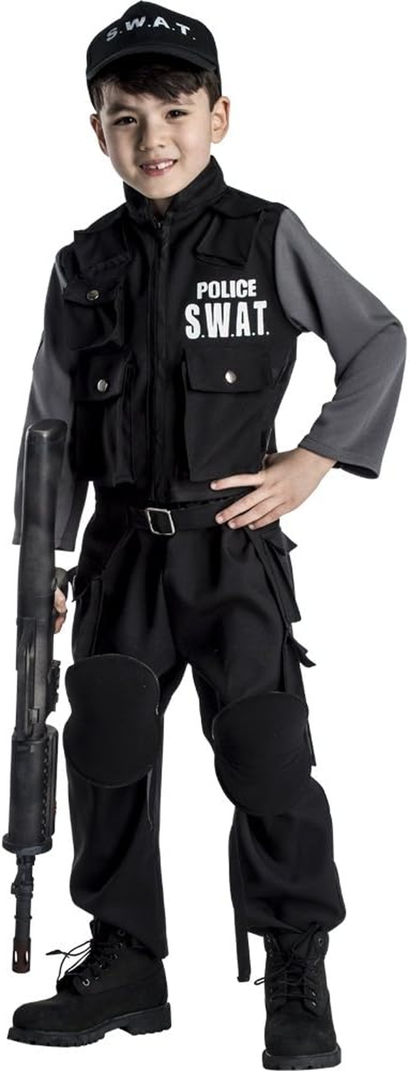 Dress Up America Kid's Jr, SWAT Team Costume - Picture 2 of 14