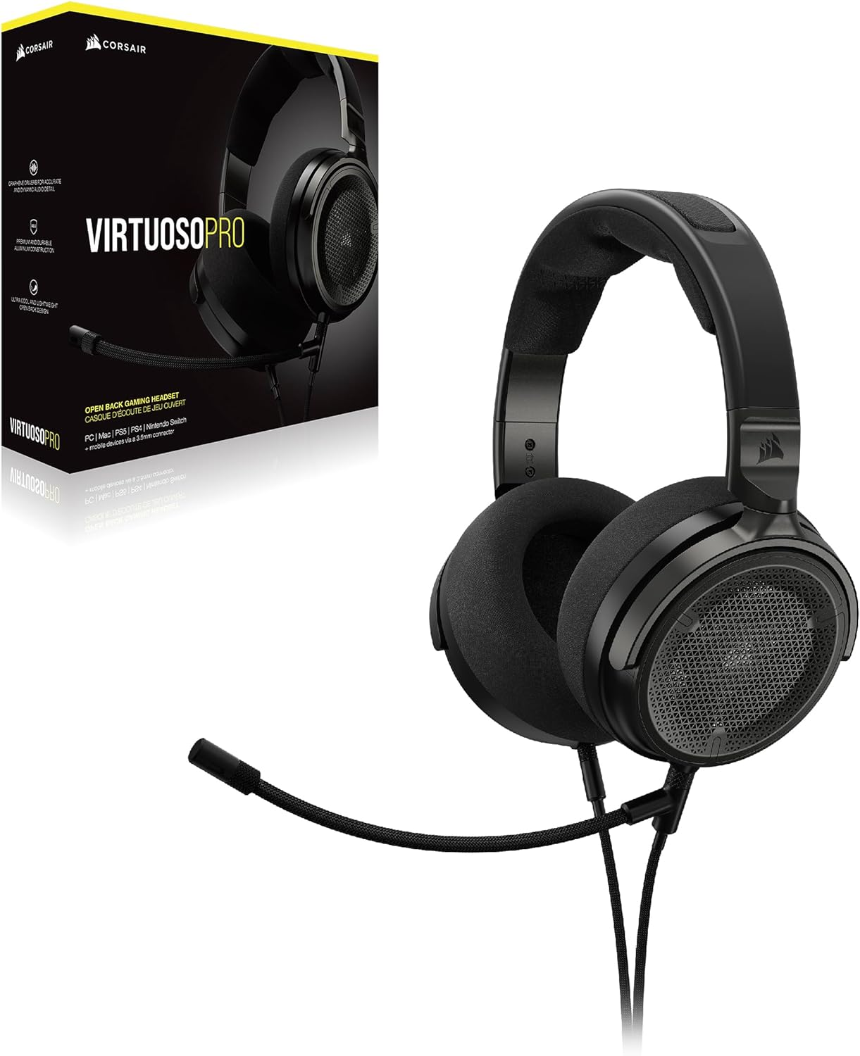 CORSAIR Virtuoso PRO Wired Open Back Gaming Headset - Detachable Uni-Directio... - Picture 8 of 10