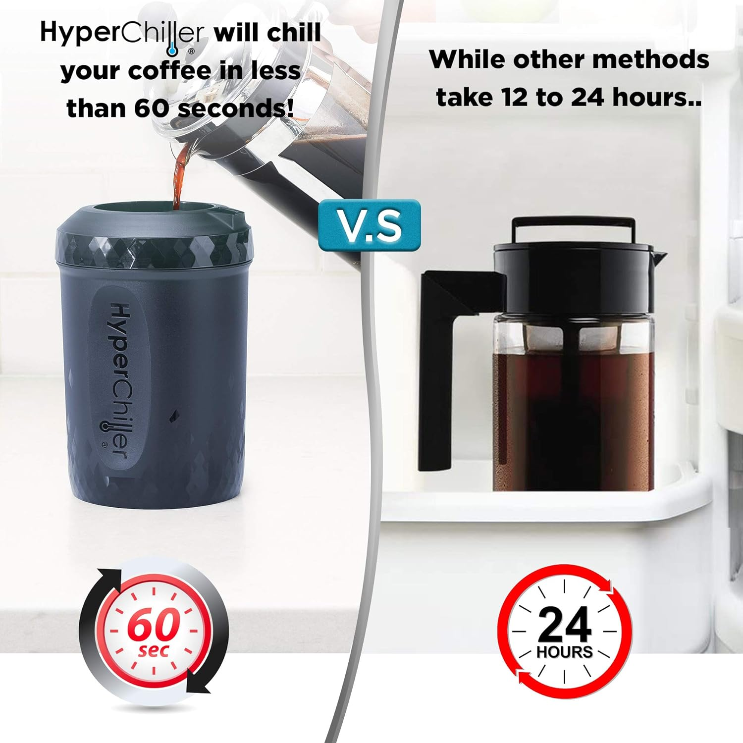 Hyperchiller Elite Gourmet Beverage Chiller, 12.5 oz, Slate Blue - Picture 6 of 15