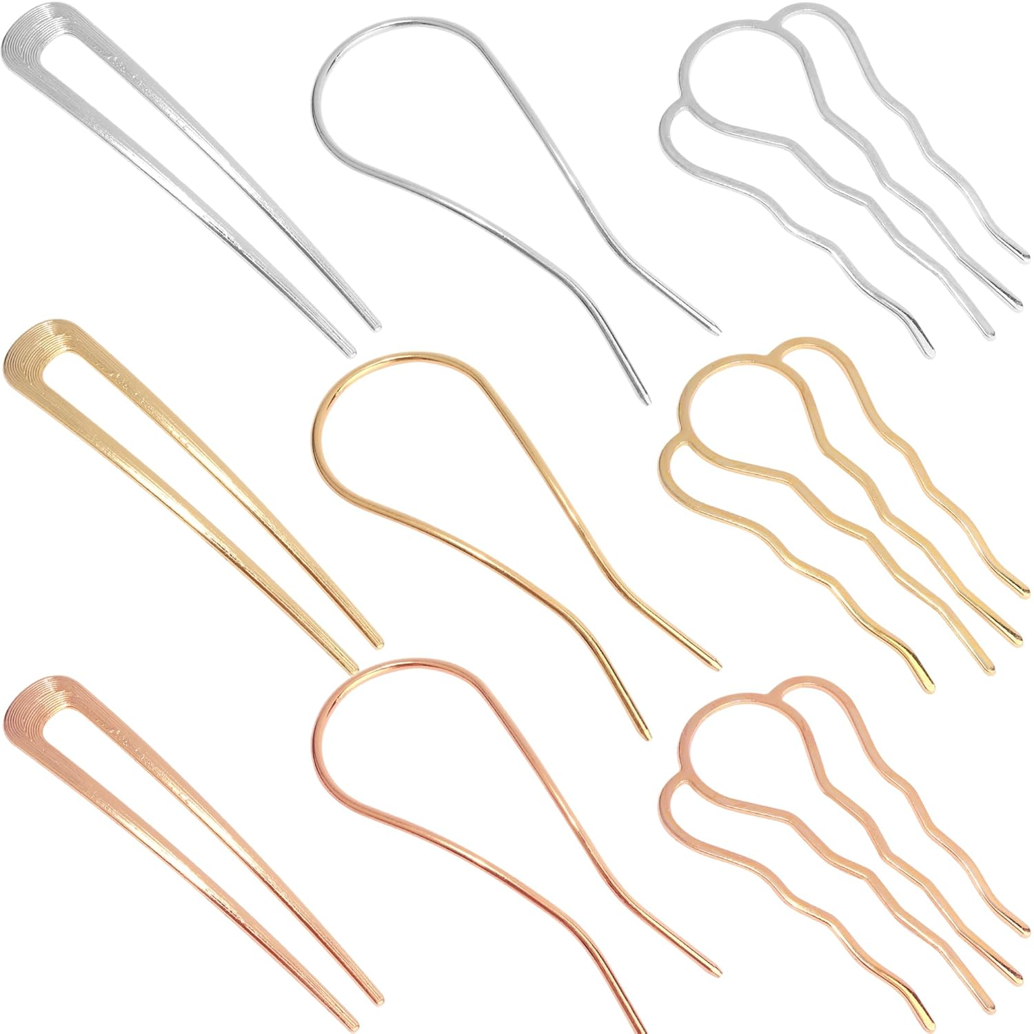 Vintage French Silver Hairpins Elegant Metal Hair Accessories for Updos French Hair Pin 3PCS Metal Hair Pins for Women Elegant  main image 4