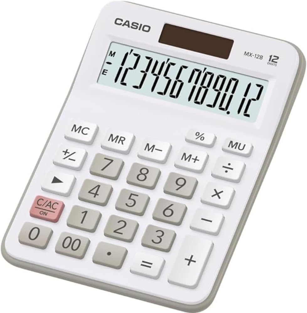 Casio MX-12 Desk Calculator 12-Digit Display