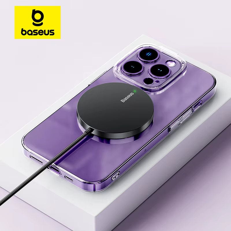 Baseus 15W Magnetic Wireless Charger For iPhone Qi Fast Wireless Charging Pad For iPhone 16 15 14 13 Ultra Thin Phone Charger