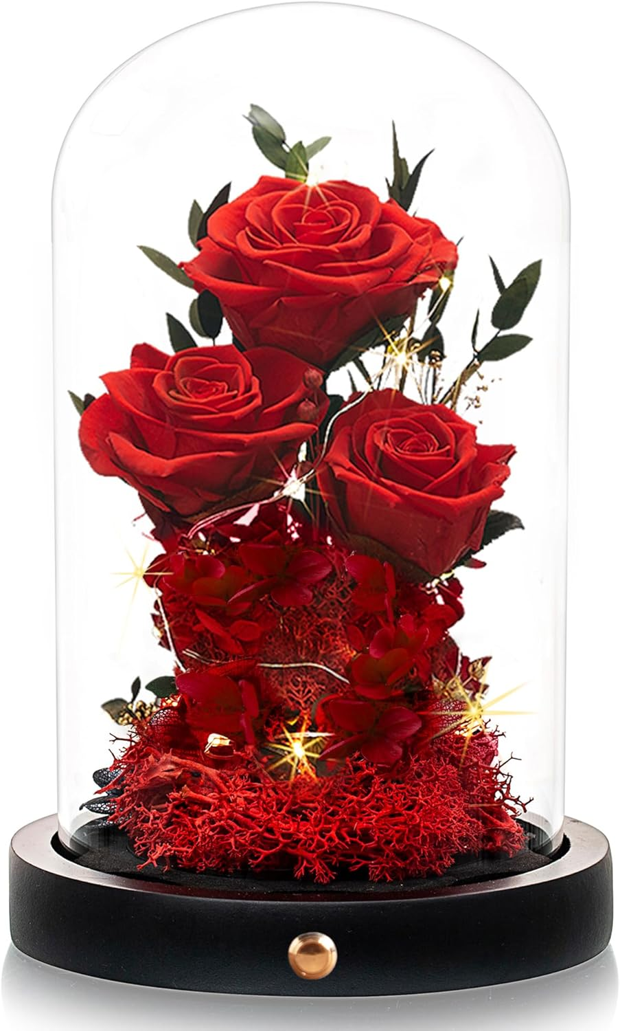 Forever Preserved Red Rose in Glass Dome – Mother’s Day Gift for Mom or Grandma