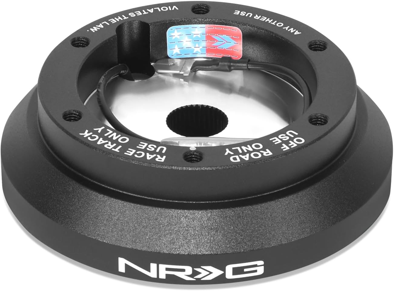 NRG-SRK-100H Racing Style, Steering Wheel Quick Release Short Hub Adapter, 6 X 70Mm Bolt Pattern, Black Body