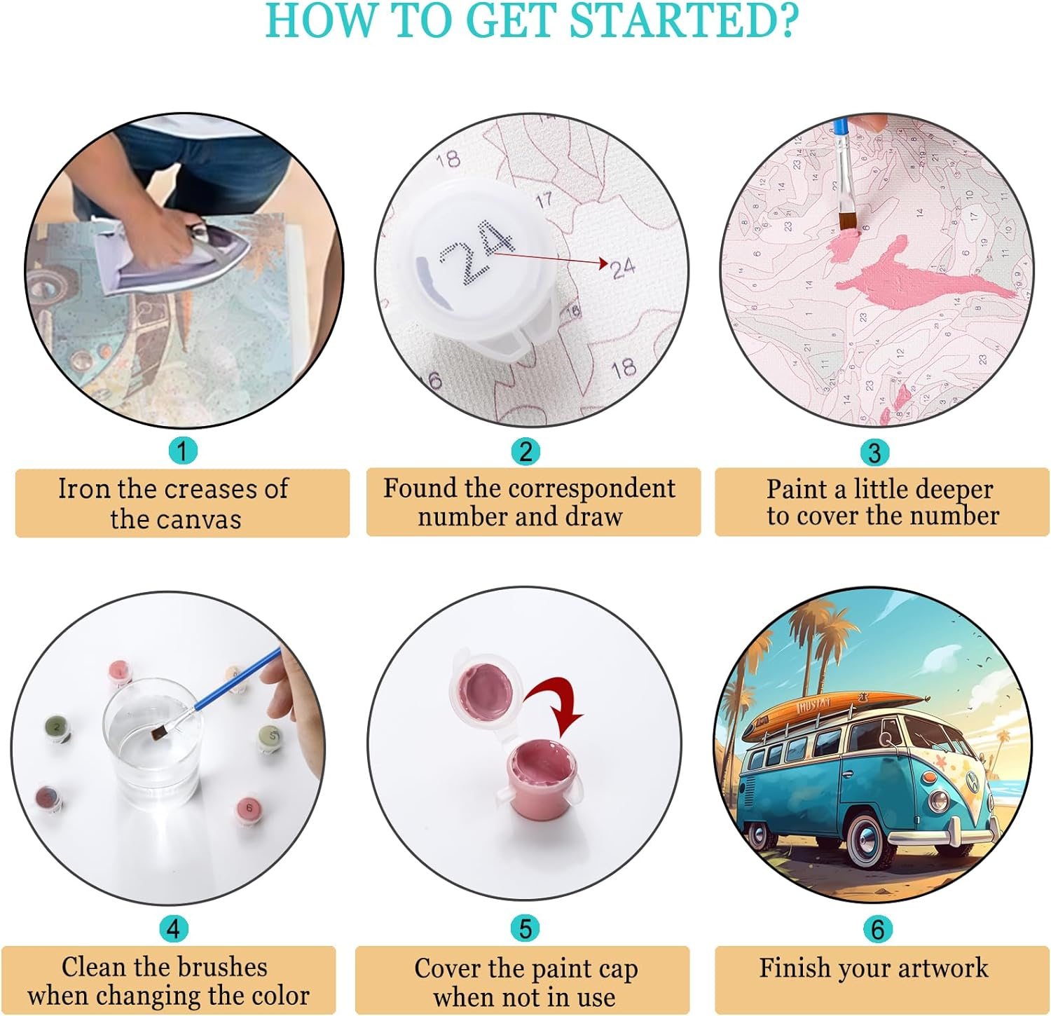 HONGYA Art DIY Paint by Numbers-DIY Adult Paint by Numbers Kits for Adults,Ad... - Picture 9 of 18