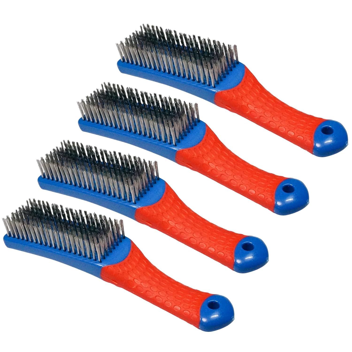 4 PCS Heavy-Duty Wire Brush Set, Heavy Stainless Steel Wire Scratch Brush, With