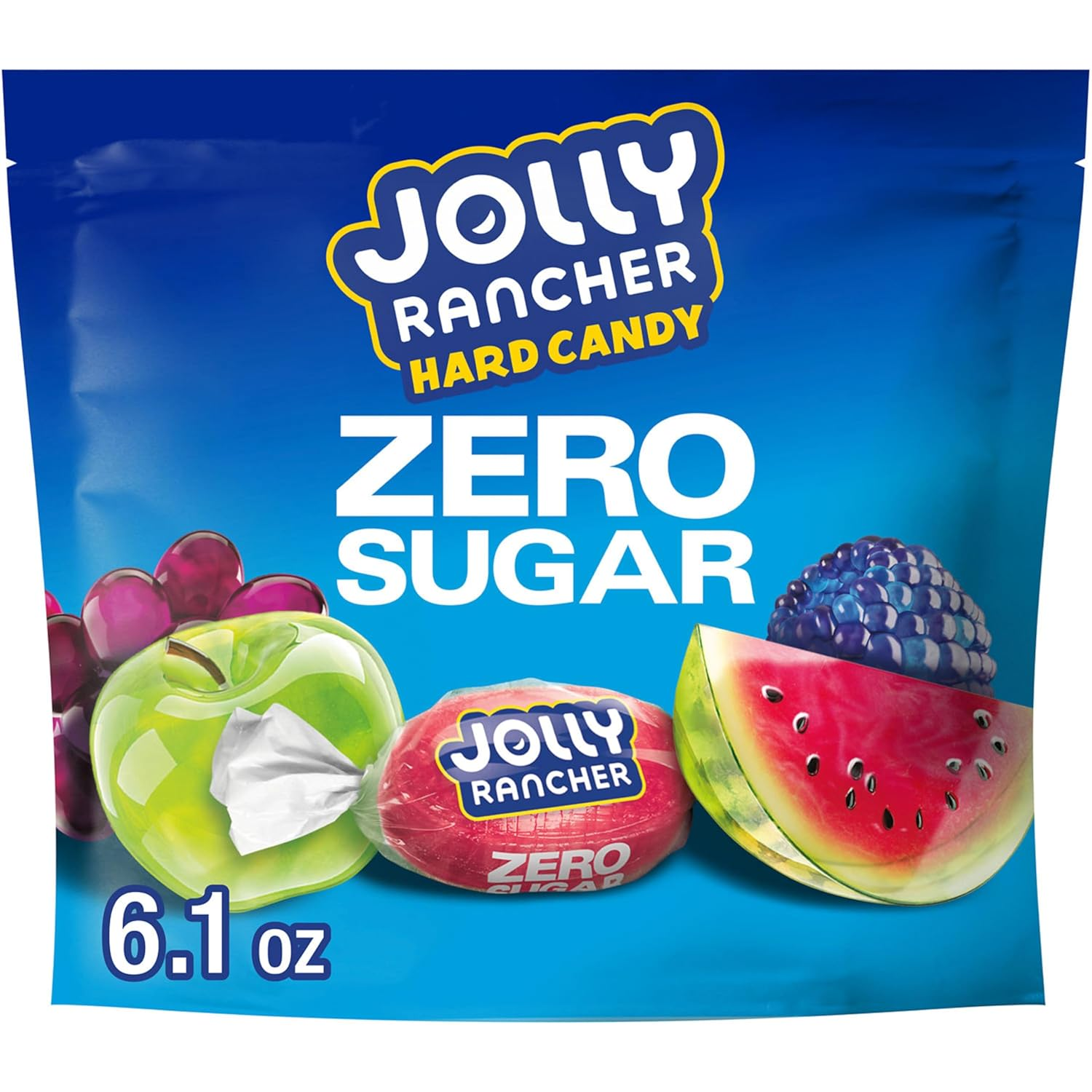 Zero Sugar Assorted Fruit Flavored Hard Candy Bag, 6.1 Oz