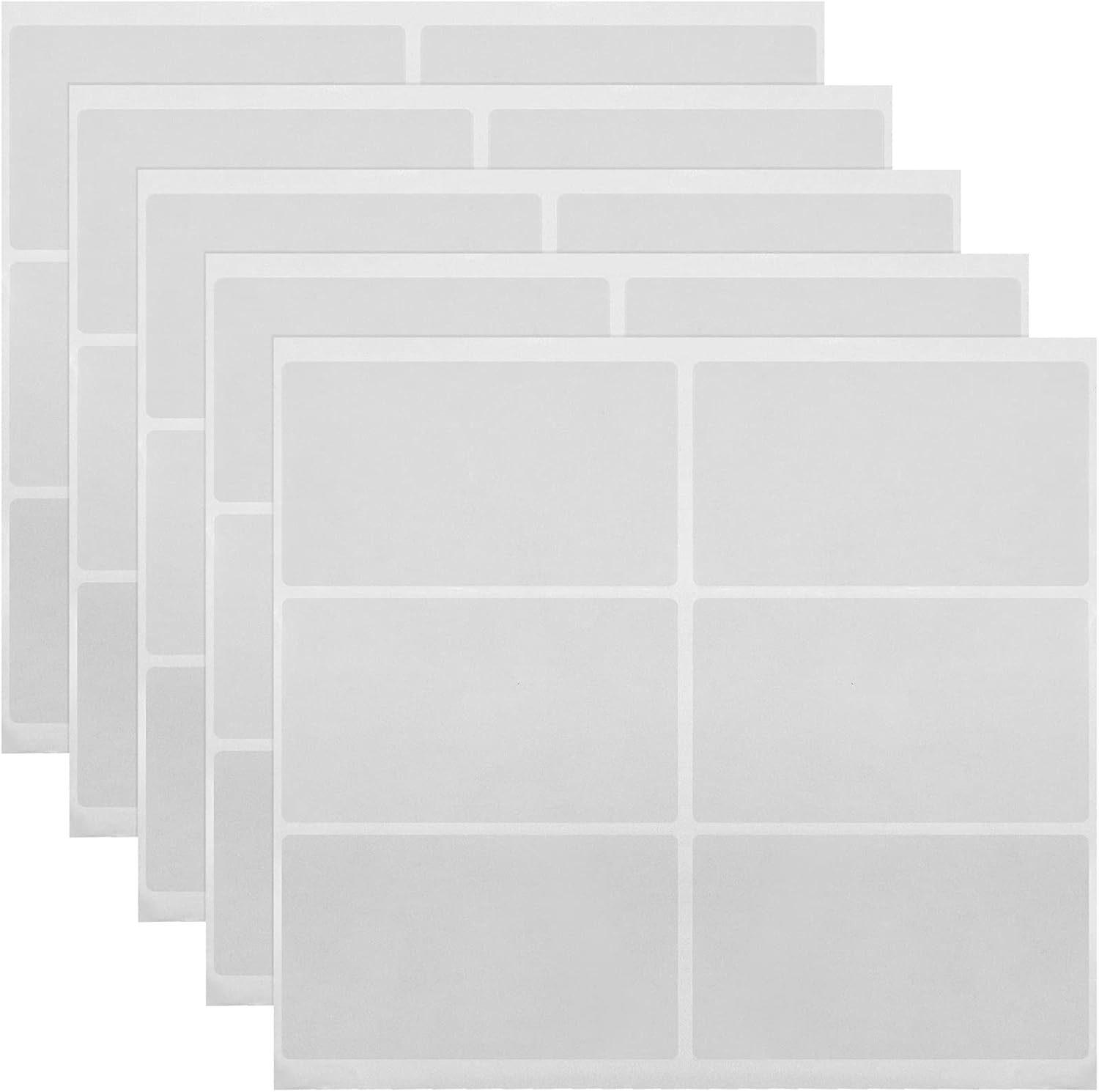 Clear Self Stick ID Transparent Card Overlay PVC Labels Clear ID Card Protective Overlay, 2.05 X 3.3 Inch (30 Pieces)