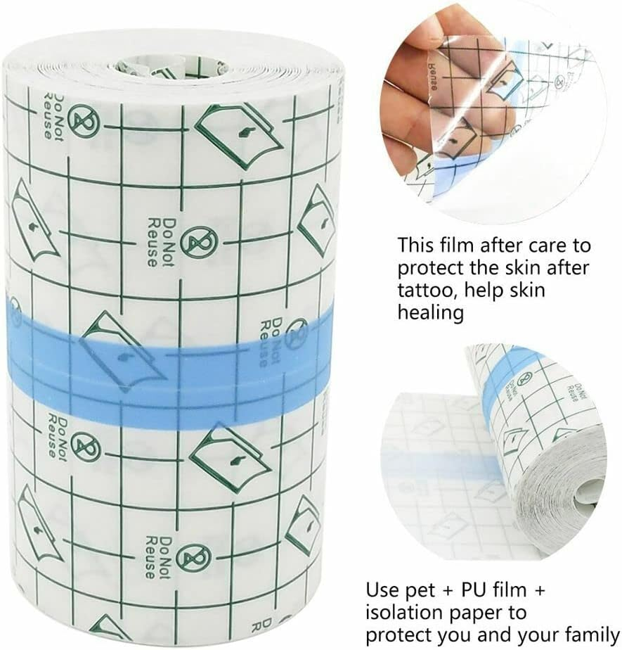 Tattoo Aftercare Membrane, Waterproof Adhesive Second Skin Protective Bandage... - Picture 4 of 15