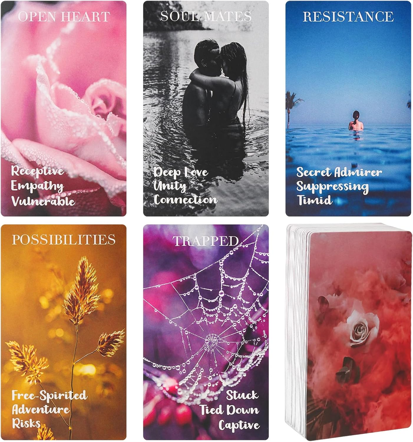 Oracle Cards, 78 PCS Love Oracle Cards Deck with Meaning on Them