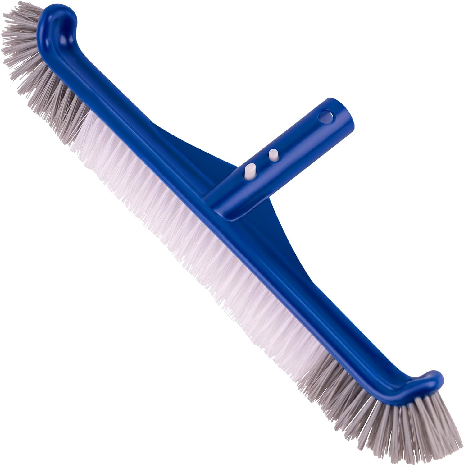 Pool Brush, 17.5'' Pool Brush Head for Inground Pools & Above-Ground Pools, Durable Pool Scrub Brush Fit Standard Pool Pole, Enhanced Pool Brushes for Cleaning Pool Walls with Curved Ends