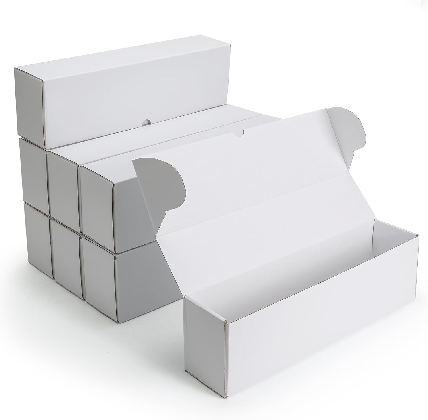 8-Pack 1100 Count Trading Card Storage Box with 32 Dividers, 15 Inch 8800+ Card Box for MTG, TCG, Toploaders, and Sports Cards Organizer