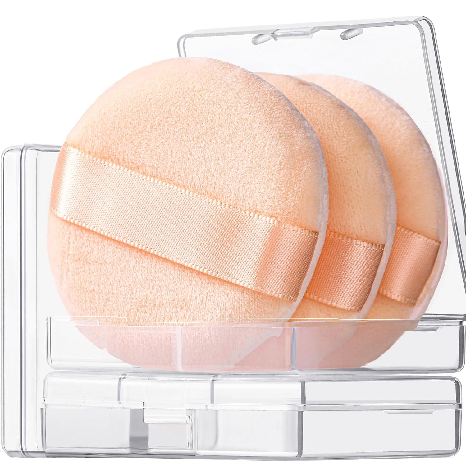 3Pcs Powder Puff 2.36 Inch, Soft Powder Puffs for Face Powder, Small Makeup Puff