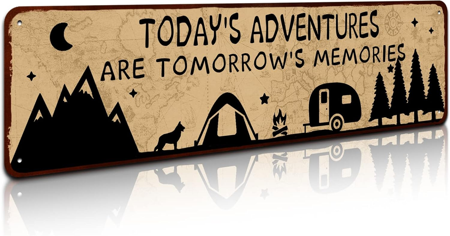 Rustic Camper Metal Tin Decor Sign 4