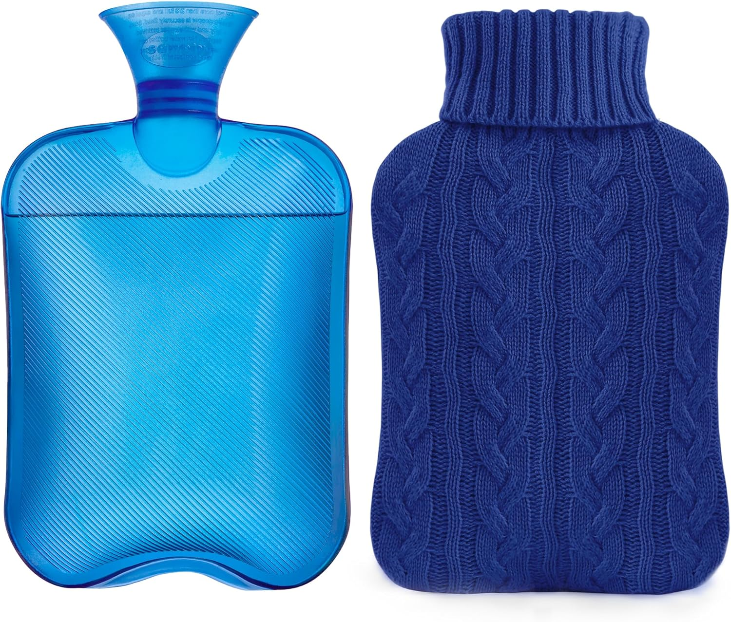 Bolsa de Agua Caliente con Funda Tejida 2L para Dolores y Compresas
