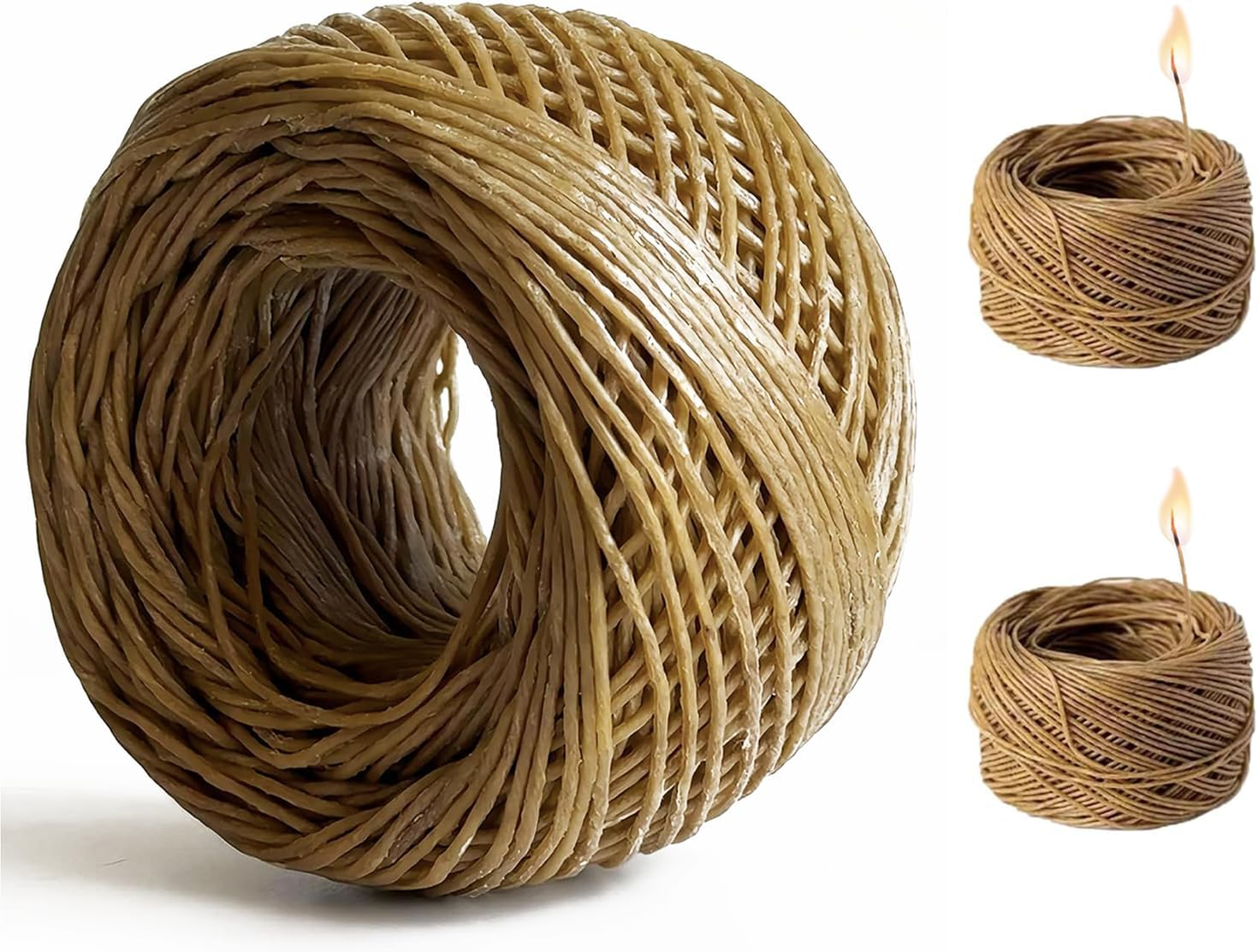 Organic Hemp Wick 400 Ft Hemp Candle Wick Candle Wick Hemp Candle Wick for DIY Candle Making, Craft Making, Smoking, Standard Size(1Mm)