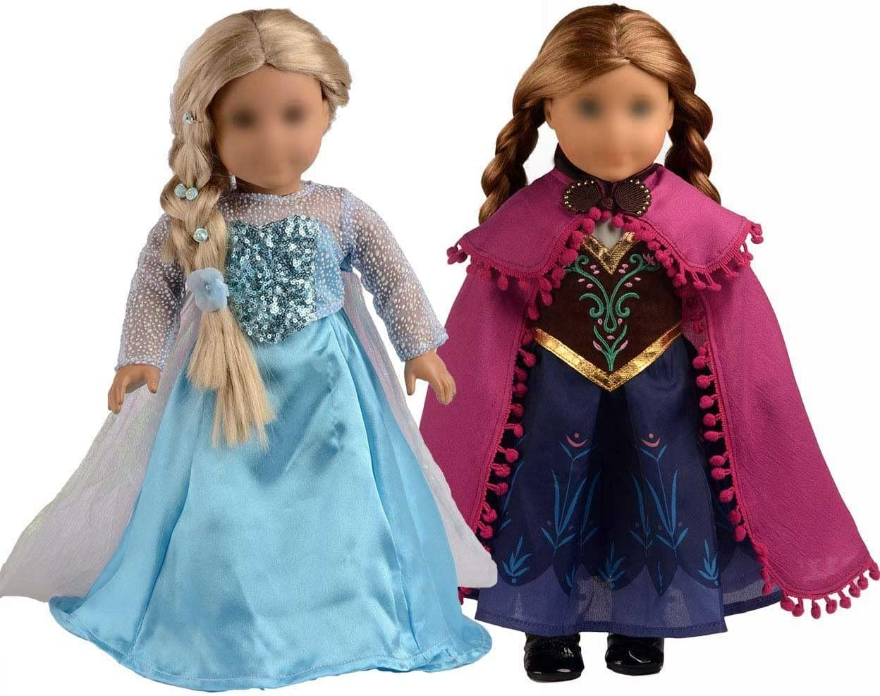 Doll Princess Dress Queen Costumes for 18 Inch Doll
