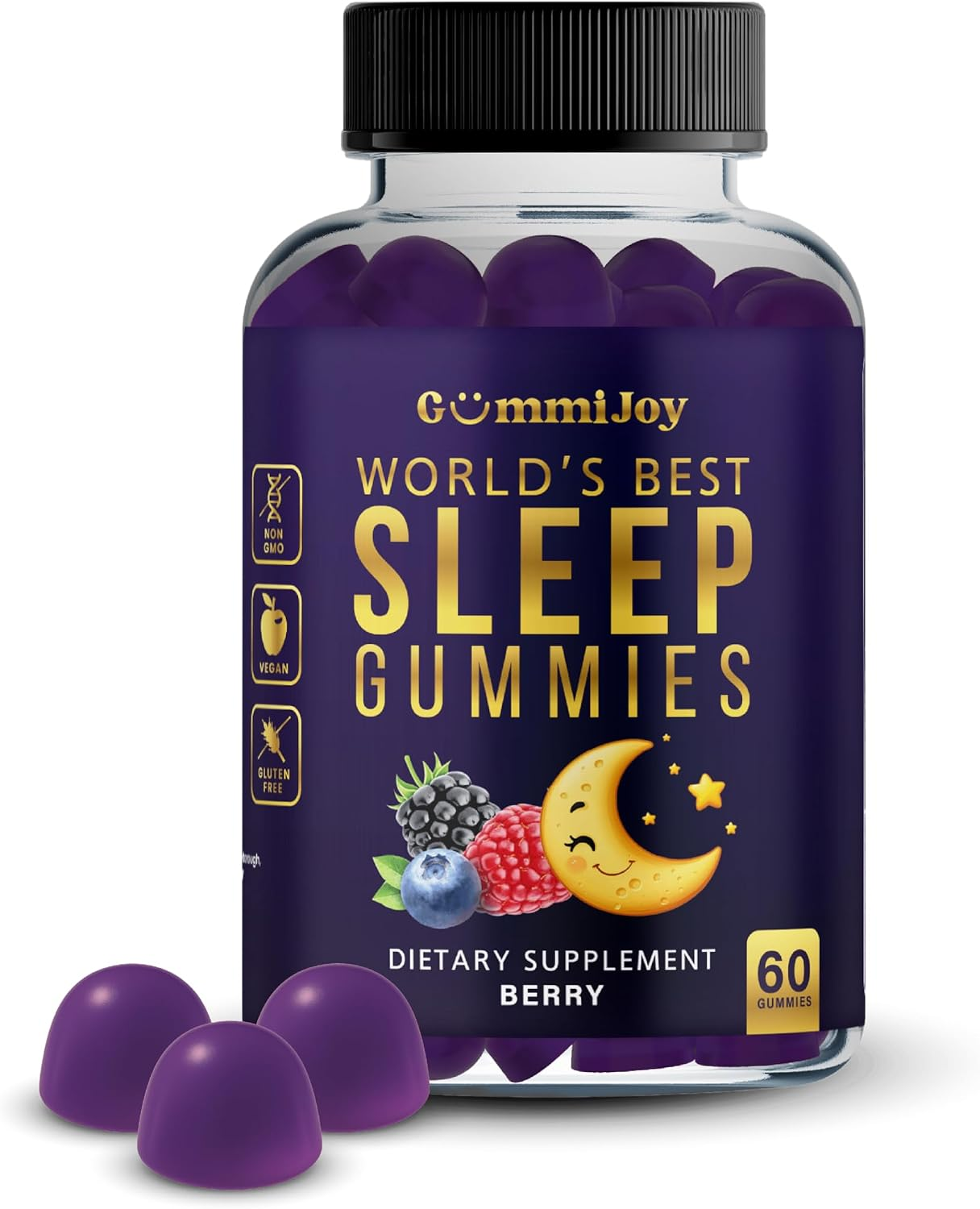 Sleep Gummies 60 Natural | 30 Day Supply | Berry Flavoured