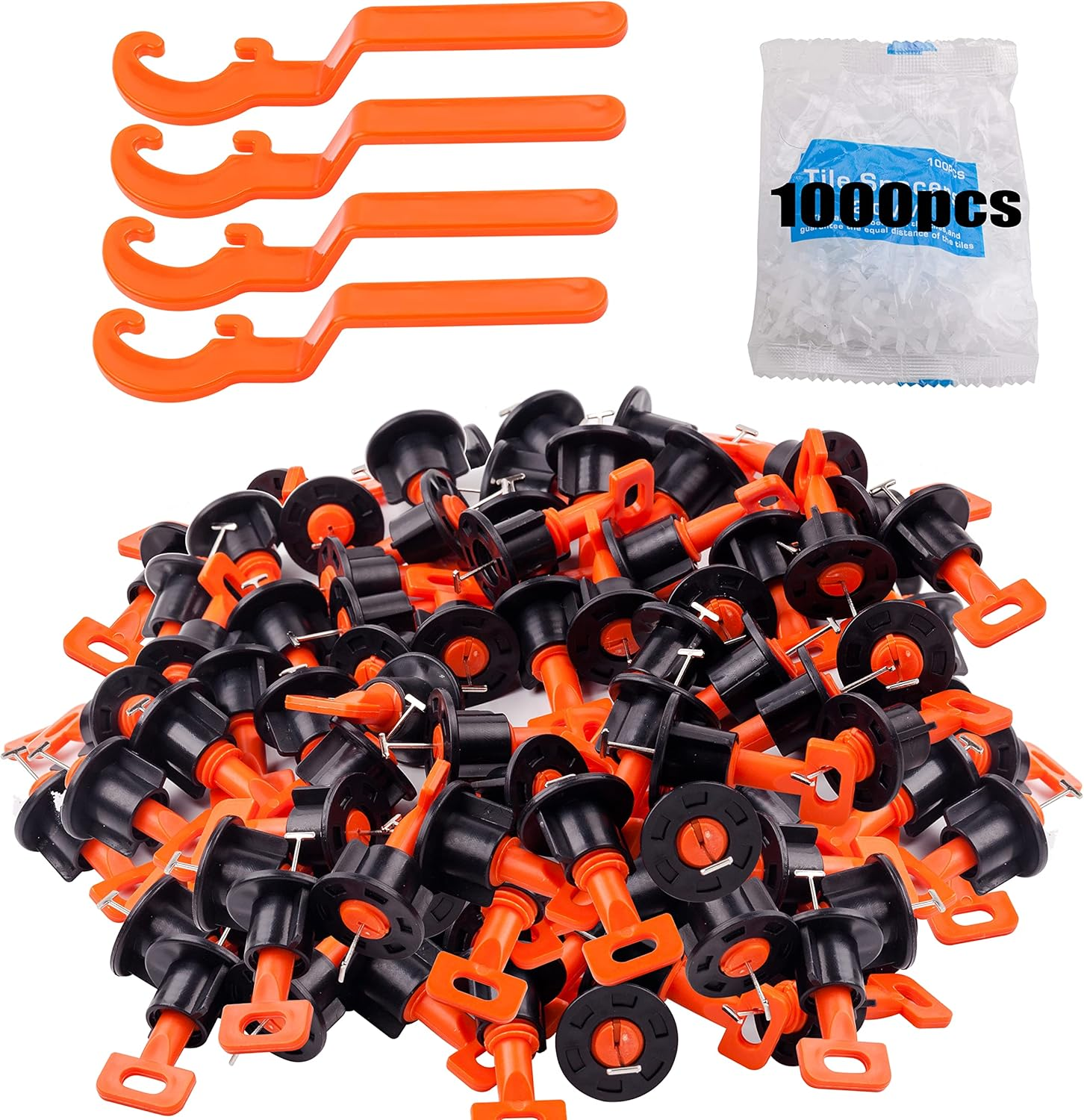 Kit de sistema de nivelación de baldosas con 200 piezas de nivelador de baldosas y 4 herramientas especiales