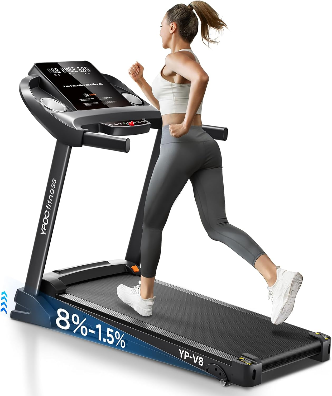 Walking Pad Treadmill with Incline, Auto Foldable Treadmill for Home, 8.0 MPH