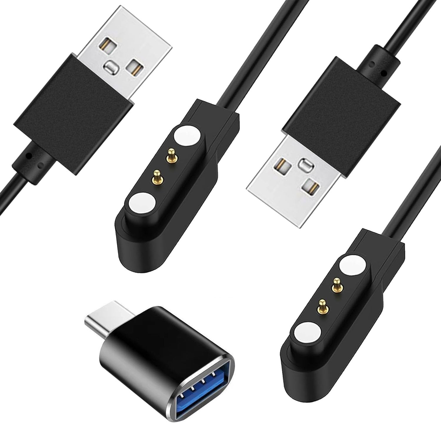 Gloryfit Smart Watch Charger, 4Mm Magnetic USB Charging Cable for Gloryfit Smart Watches with ROHS/CE Certification (Pin Spacing 4Mm)