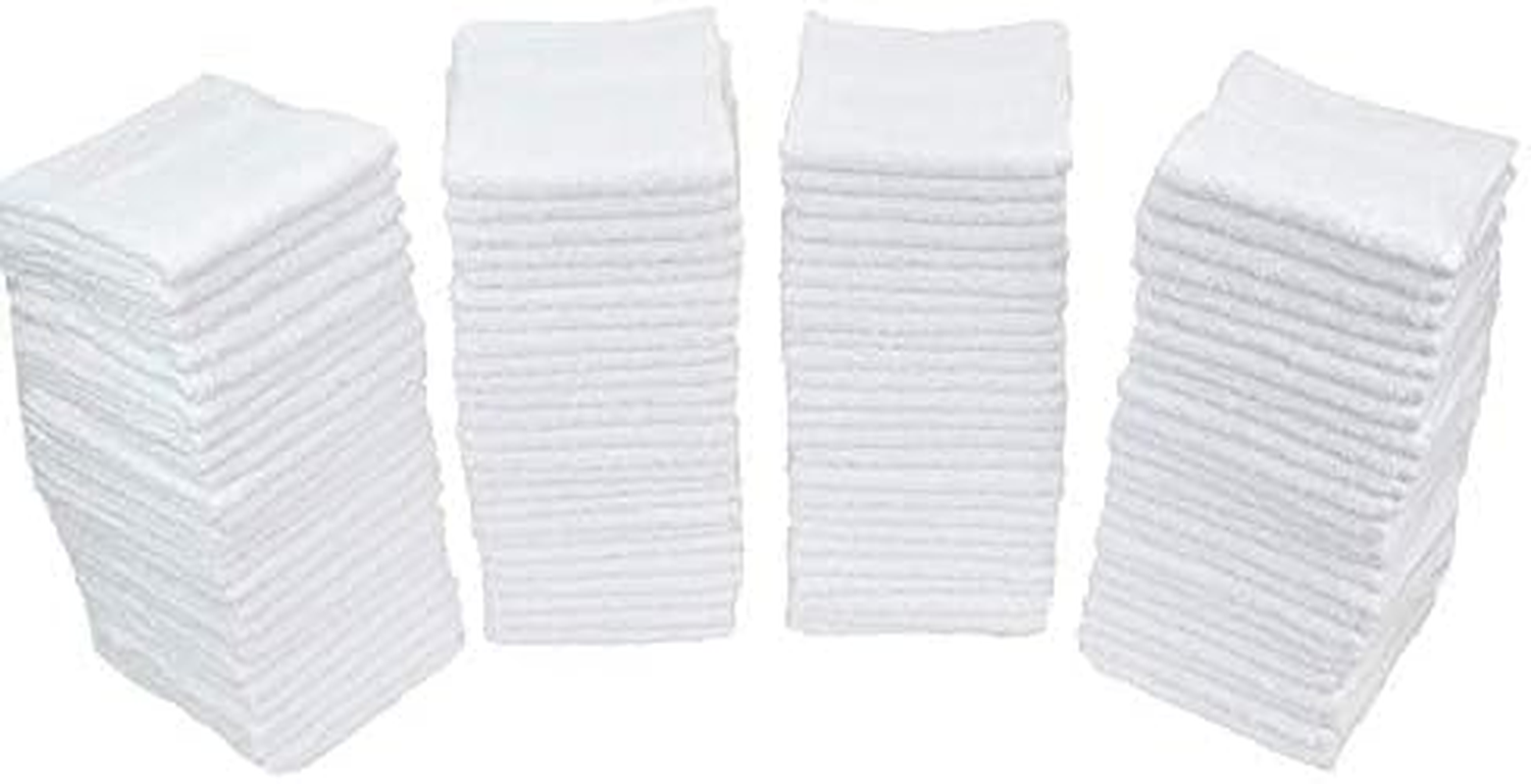 79171 Terry Towel Cleaning Cloths, Pack of 50 , Standard , White, 12
