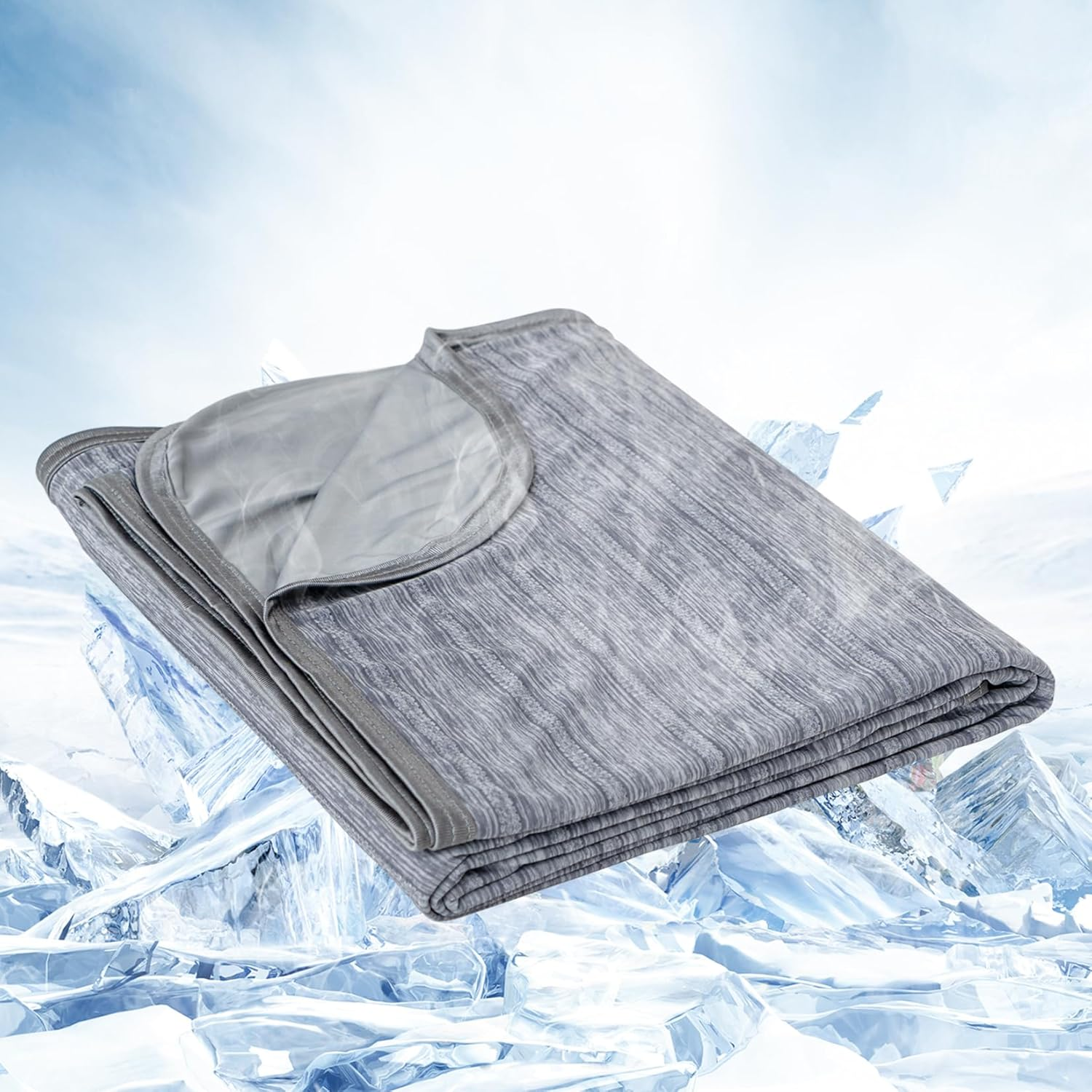 Cooling Blanket for Hot Sleepers - Soft & Lightweight Summer Cold Blanket for Night Sweats | Perfect for Bed, Couch, Sofa (Grey, 96