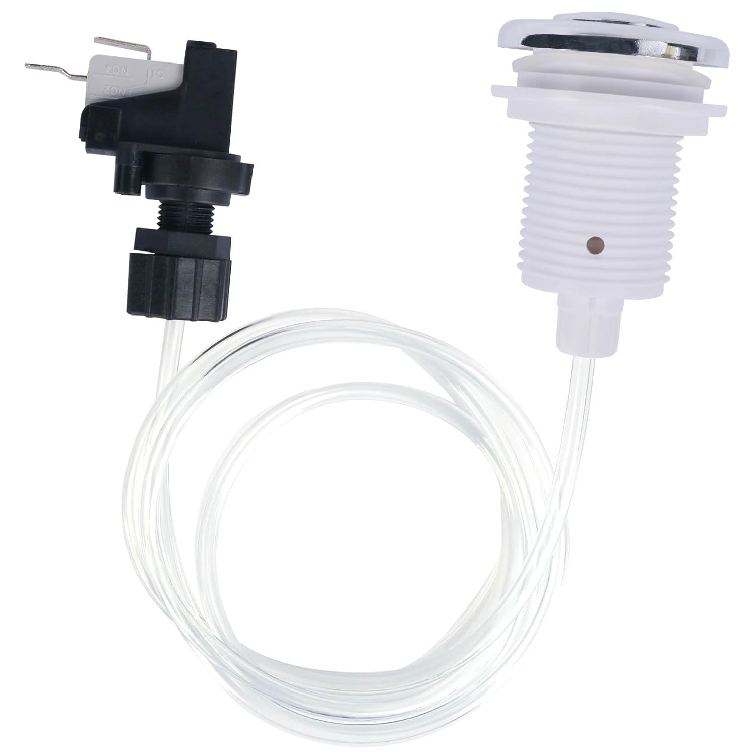 16A on off Push Button Switch Jetted Whirlpool Jet for Bath Tub Spa Garbage (Black) (Coloration, White)