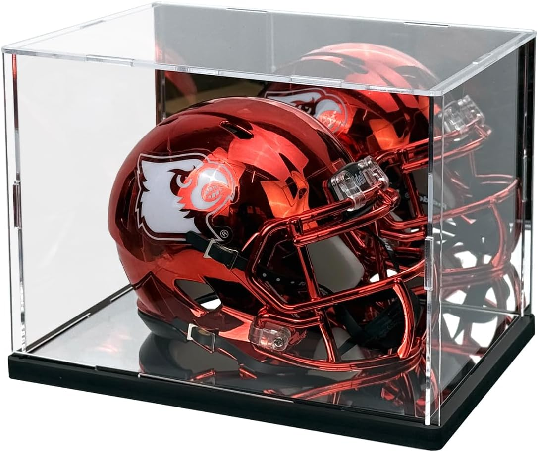 Mini Helmet Display Case with UV Protection & Mirror Back....