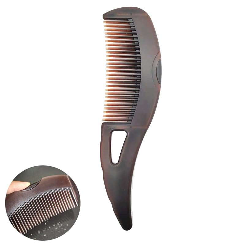 Dandruff Comb, Hollow Tooth Button Comb, Detoxing Comb Energy Massage Comb, Scalp Psoriasis Comb Dandruff Removal Comb, Lice Comb Multifunctional Hairbrush for Women Men Kids