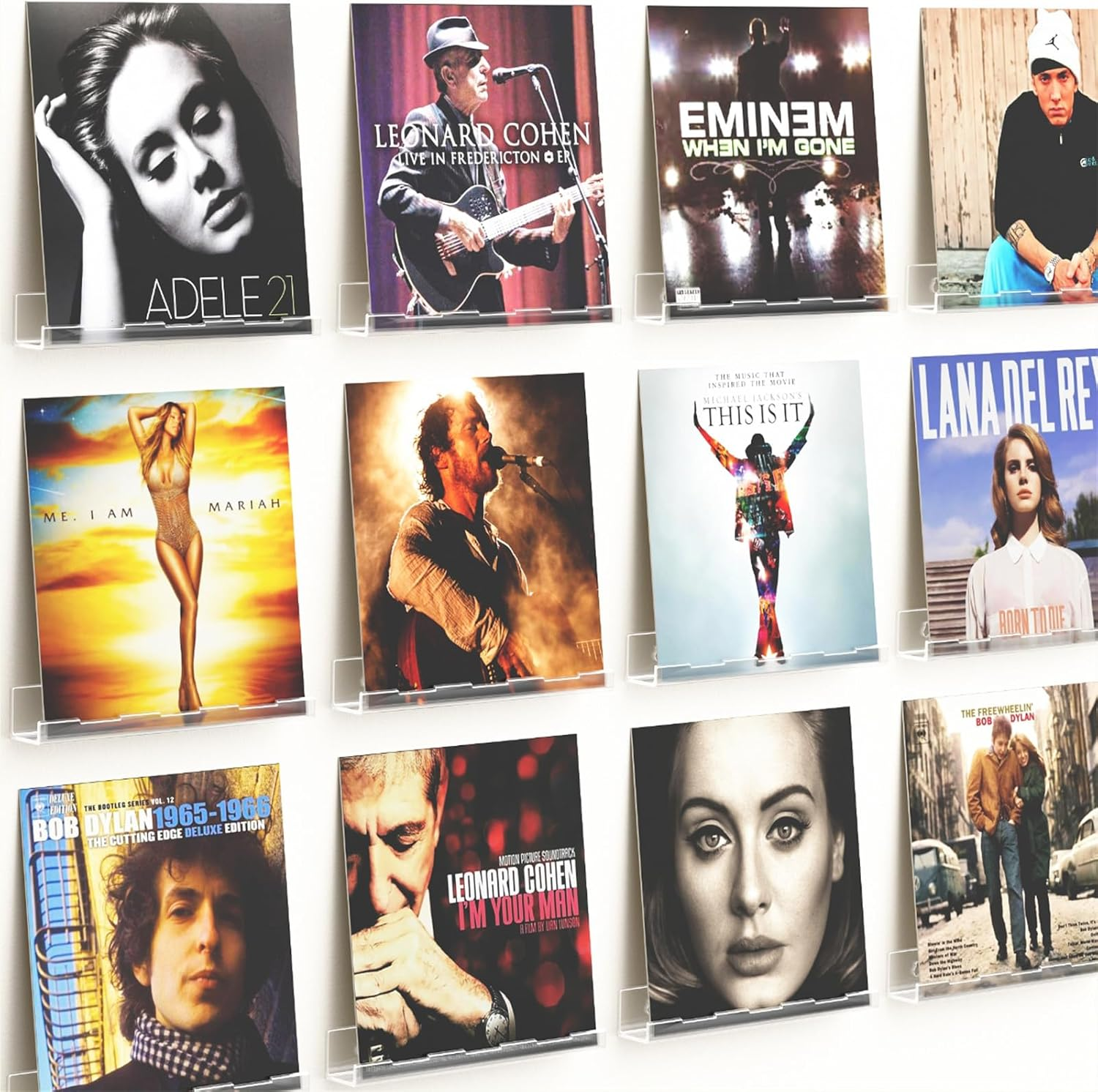 12 Pack Vinyl Wall Mount Shelf, 12