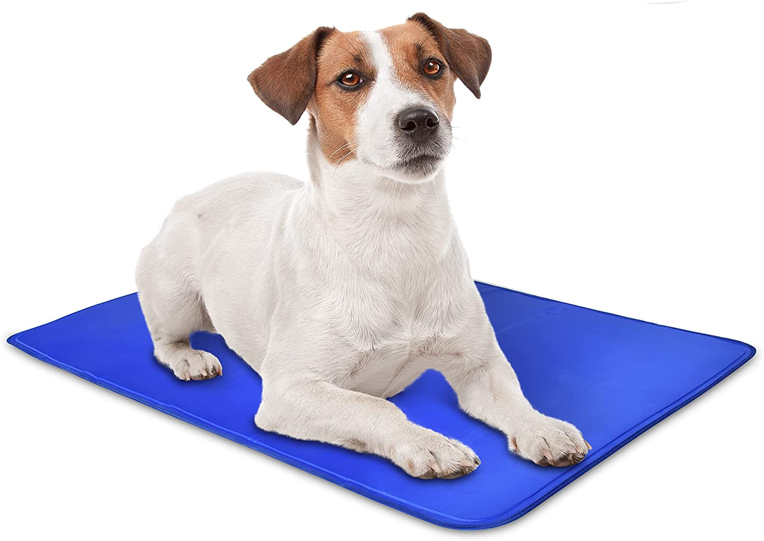 Dog Self Cooling Mat Pad for Kennels, Crates and Beds, Non-Toxic, Durable Solid Cooling Gel Material. No Refrigeration or Electricity Needed, Small 16